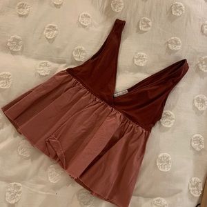 Urban Outfitters pink and maroon tank top